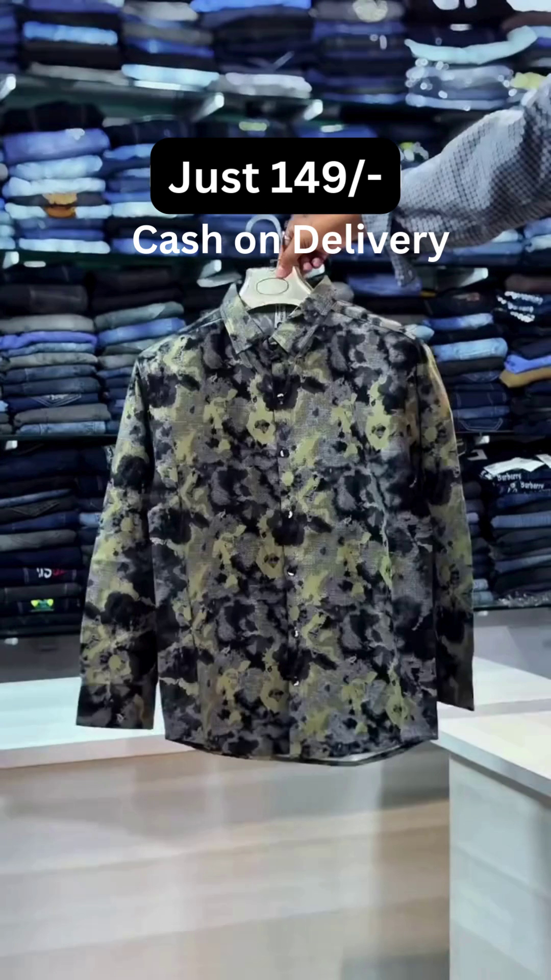Brown & Beige Abstract Camouflage Printed Full-Sleeve Button-Down Shirt with Utility Pocket Detail 🤎🖤✨