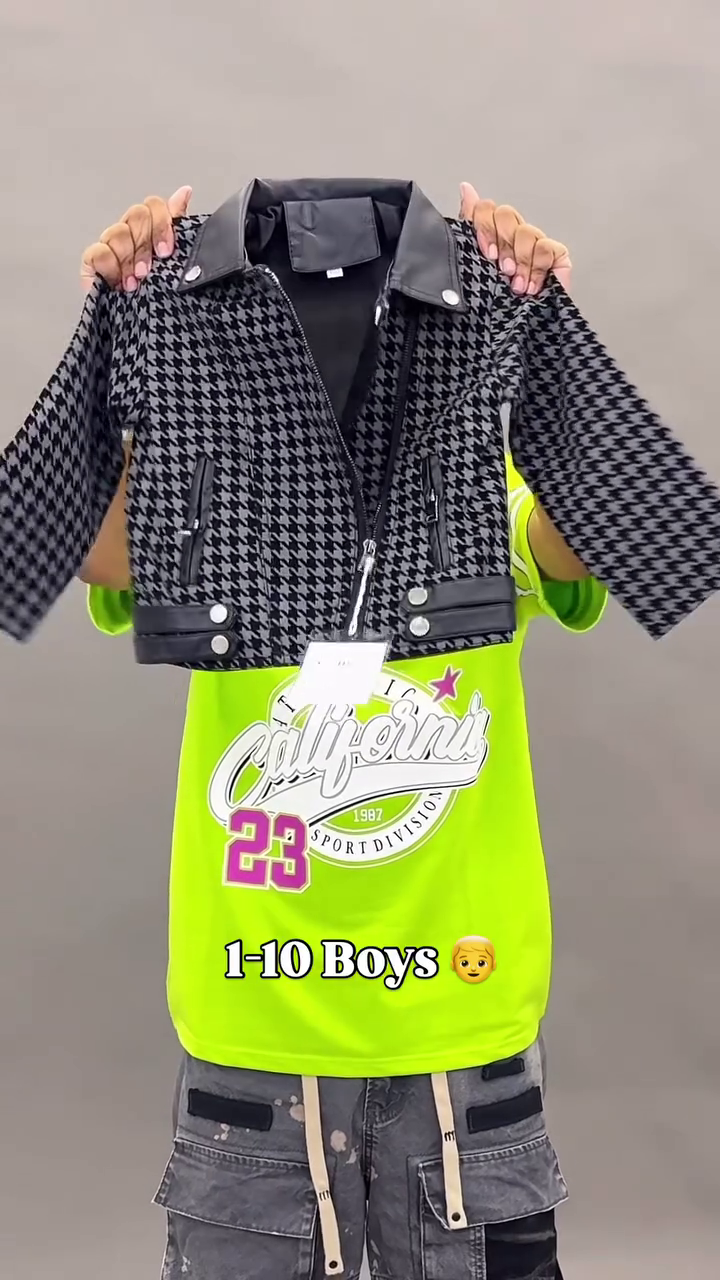 Kids Tan Brown Faux Leather Biker Jacket with Asymmetrical Zip Closure & Silver Hardware Detail (Ages 1–10 Years) 🤎🧥✨