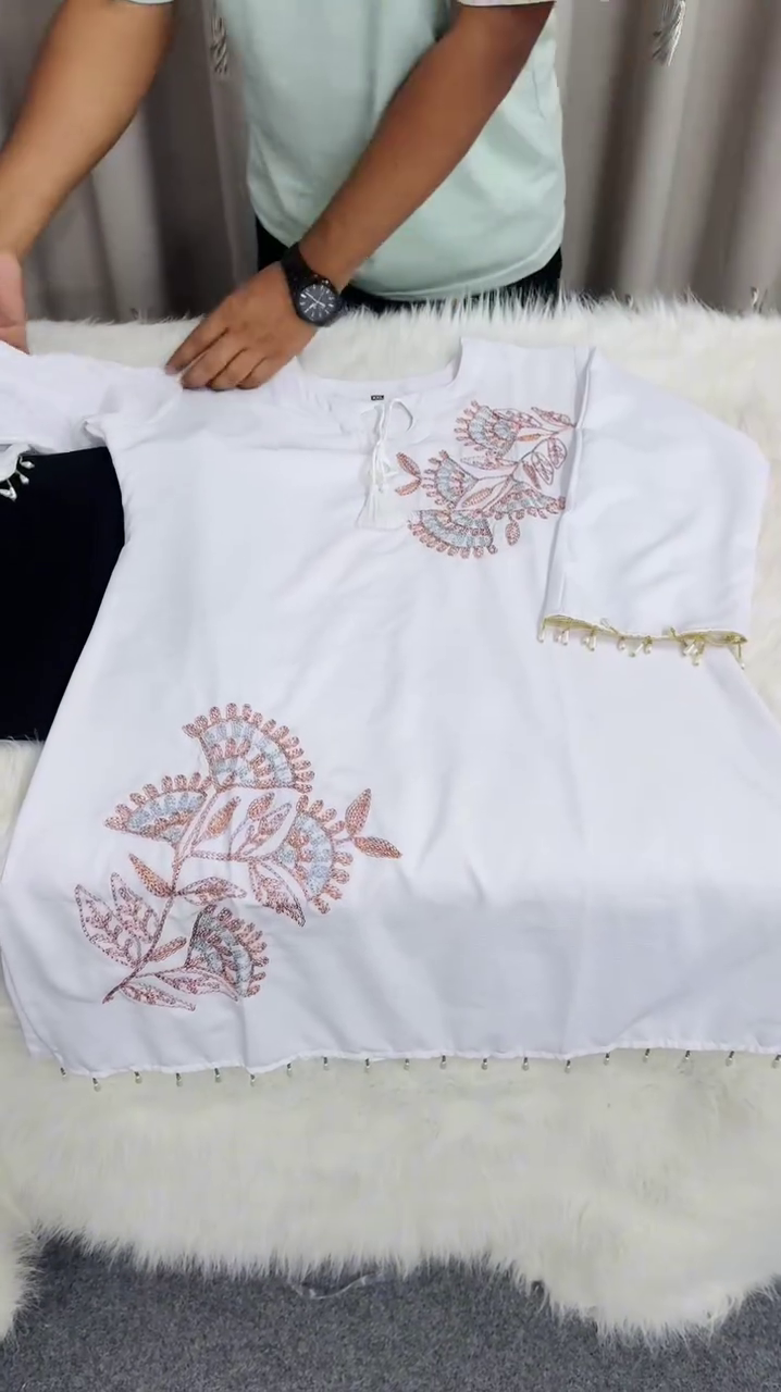 Soft Cotton Women’s Casual Kurti Top with Minimalist Design