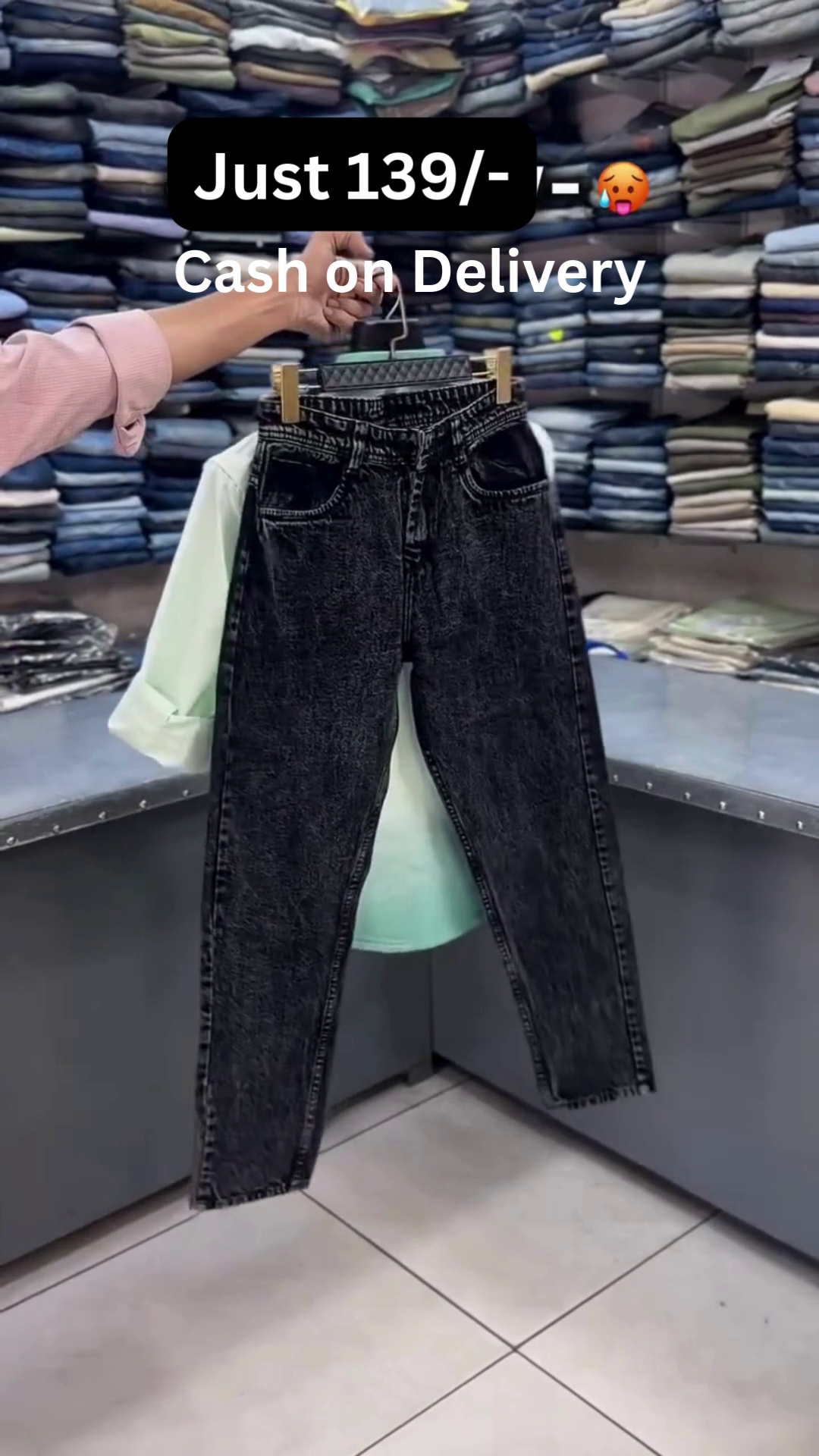 White & Black Ombre Designer Casual Shirt with Denim Jeans Streetwear Combo Set