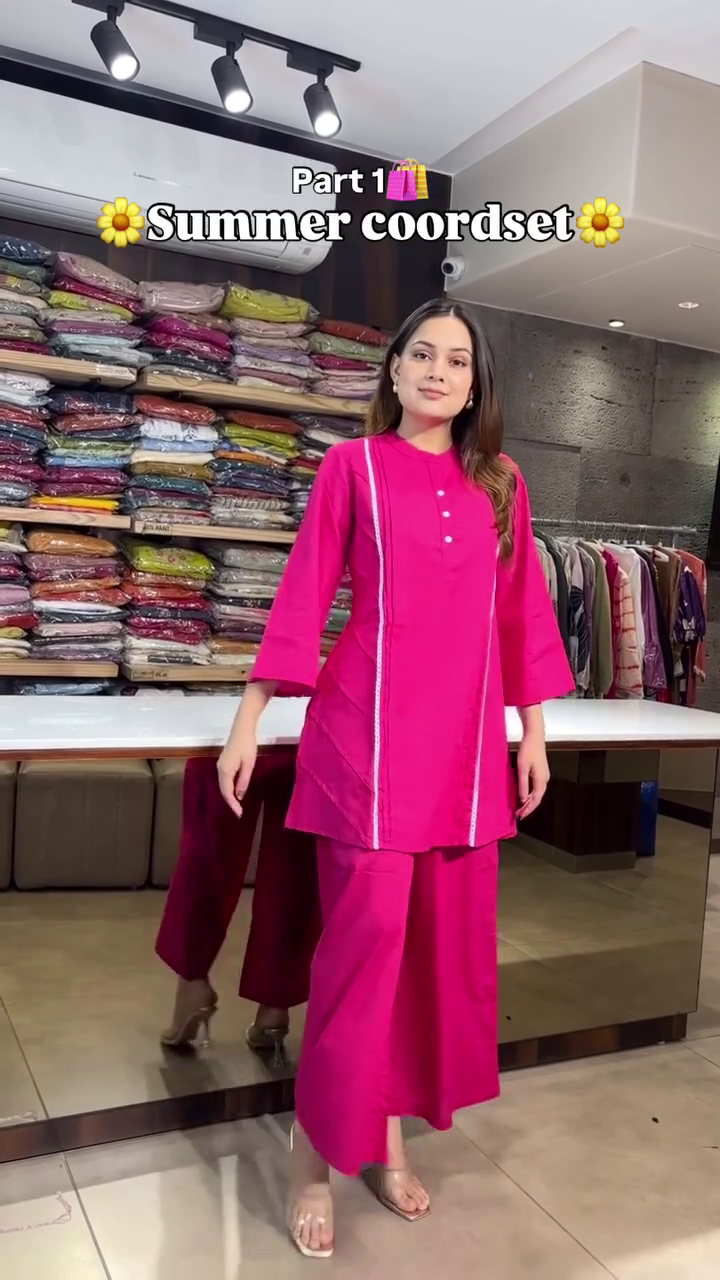 Tunic Top with Matching Flared Palazzo Pants