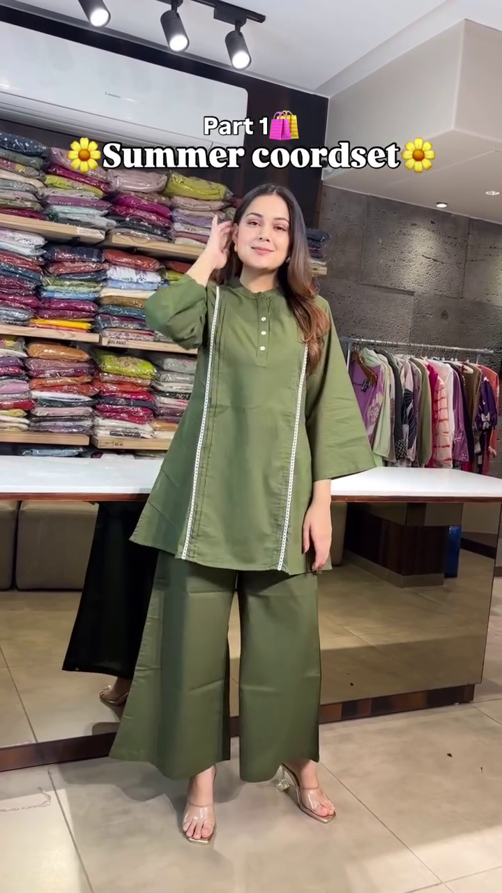 Tunic Top with Matching Flared Palazzo Pants