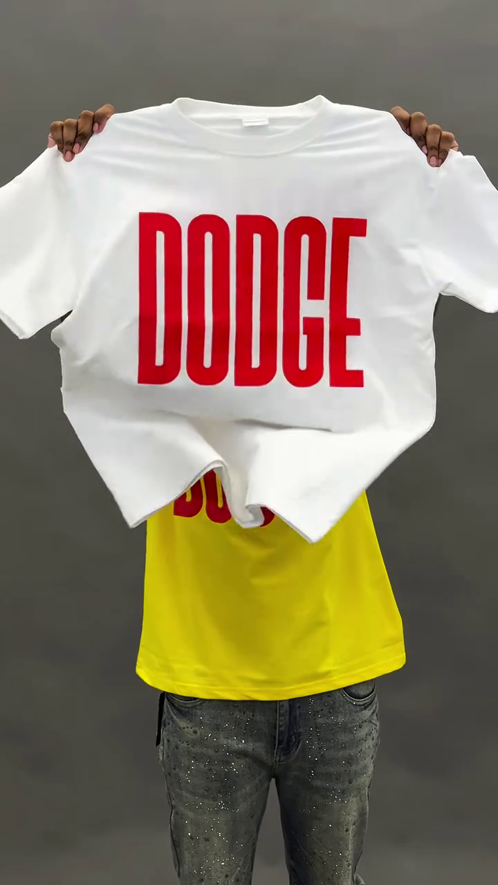 Dodge Power Graphic Oversized Tee – Bold Street Racer Vibes 🚗🔥🤍