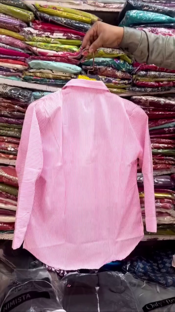 Chic Layered Striped Shirt with Inner Top – Smart Casual Combo 💙🤍✨
