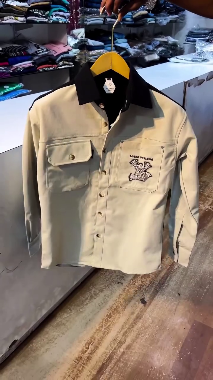 Royal Contrast Premium Black & Mustard Designer Casual Shirt ✨🖤💛