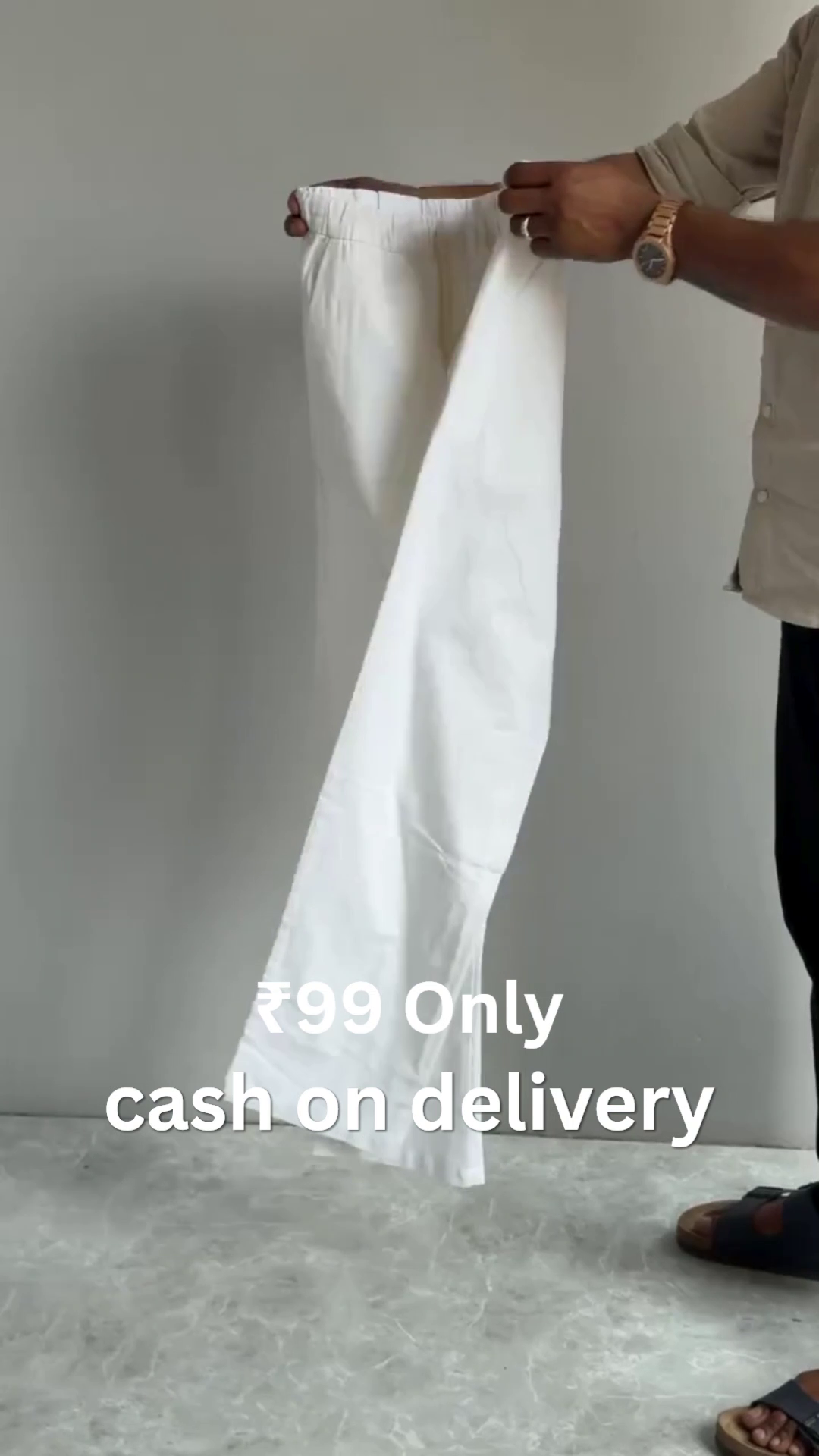 Premium Minimalist Beige Relaxed Fit Cotton Linen Lounge  Pants for Men & Women 🤍✨👖