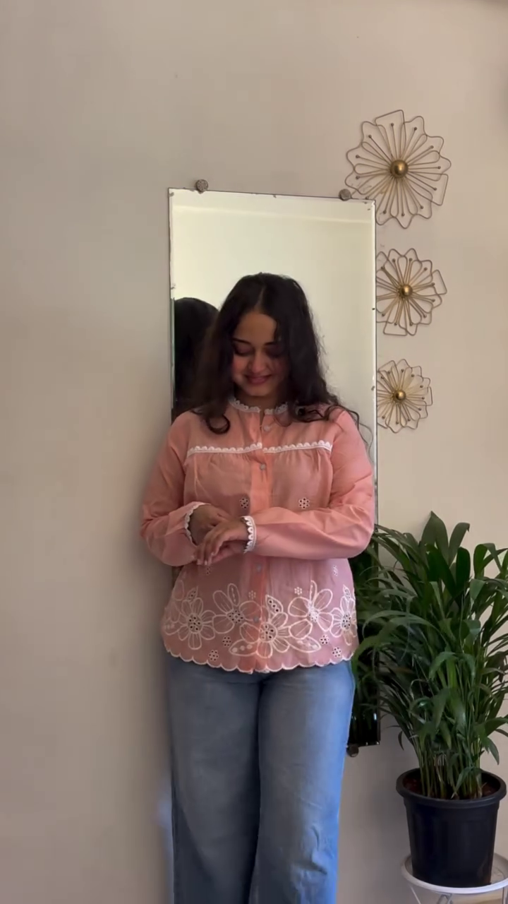 Midnight Bloom Embroidered Shirt 🌙✨