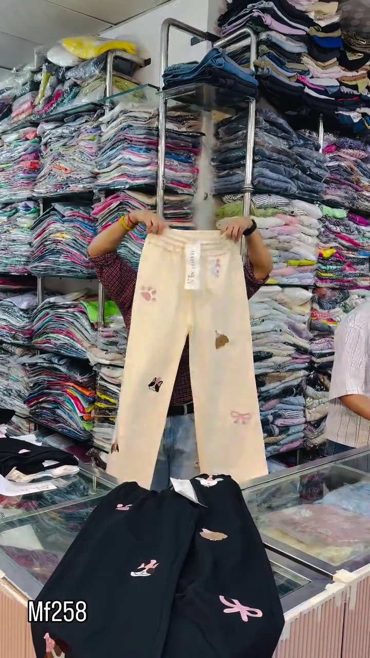 🤍 Cute Aesthetic Wide-Leg Lounge Pants ✨🎀