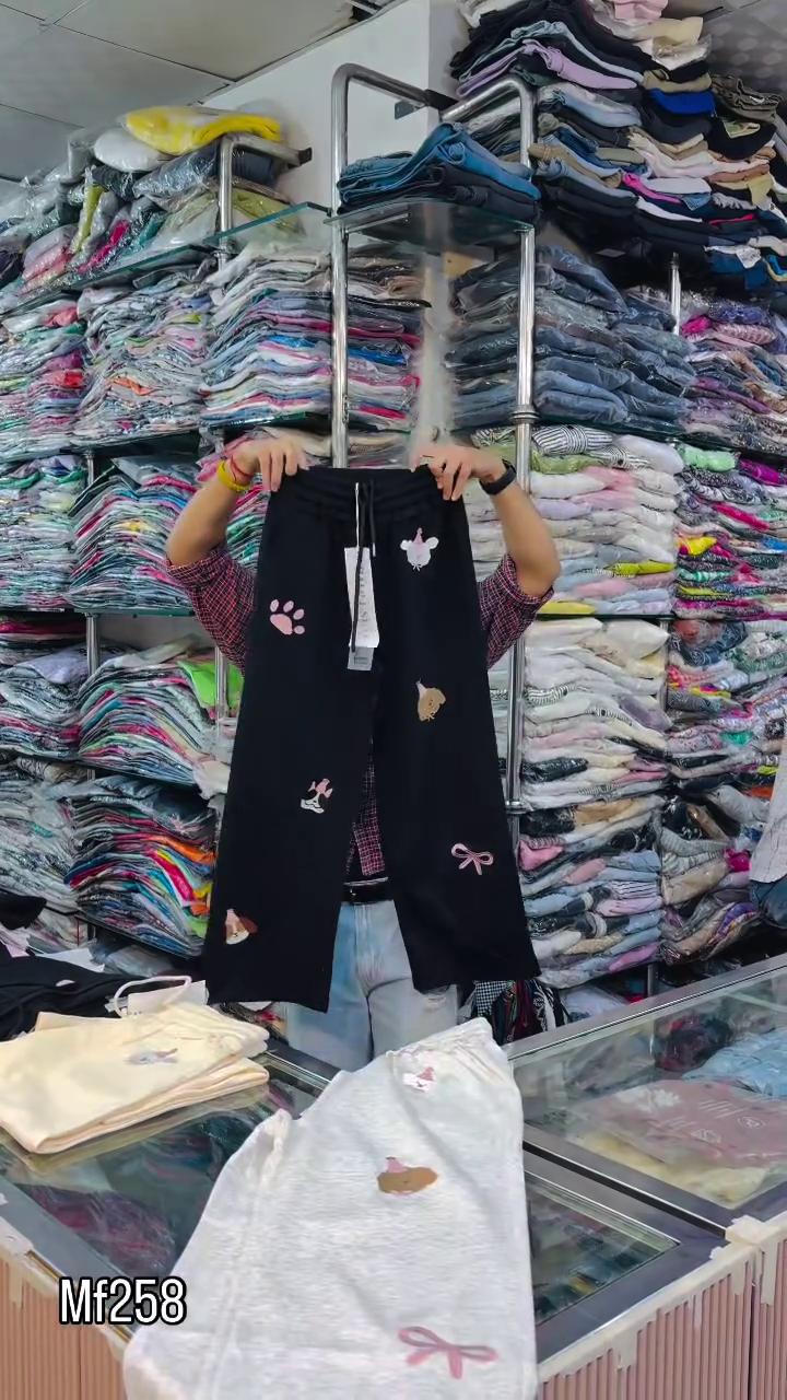 🤍 Cute Aesthetic Wide-Leg Lounge Pants ✨🎀