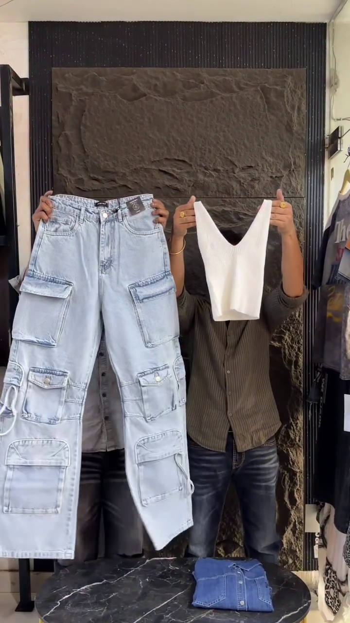 💙 Urban Denim Cargo Combo Set ✨👖