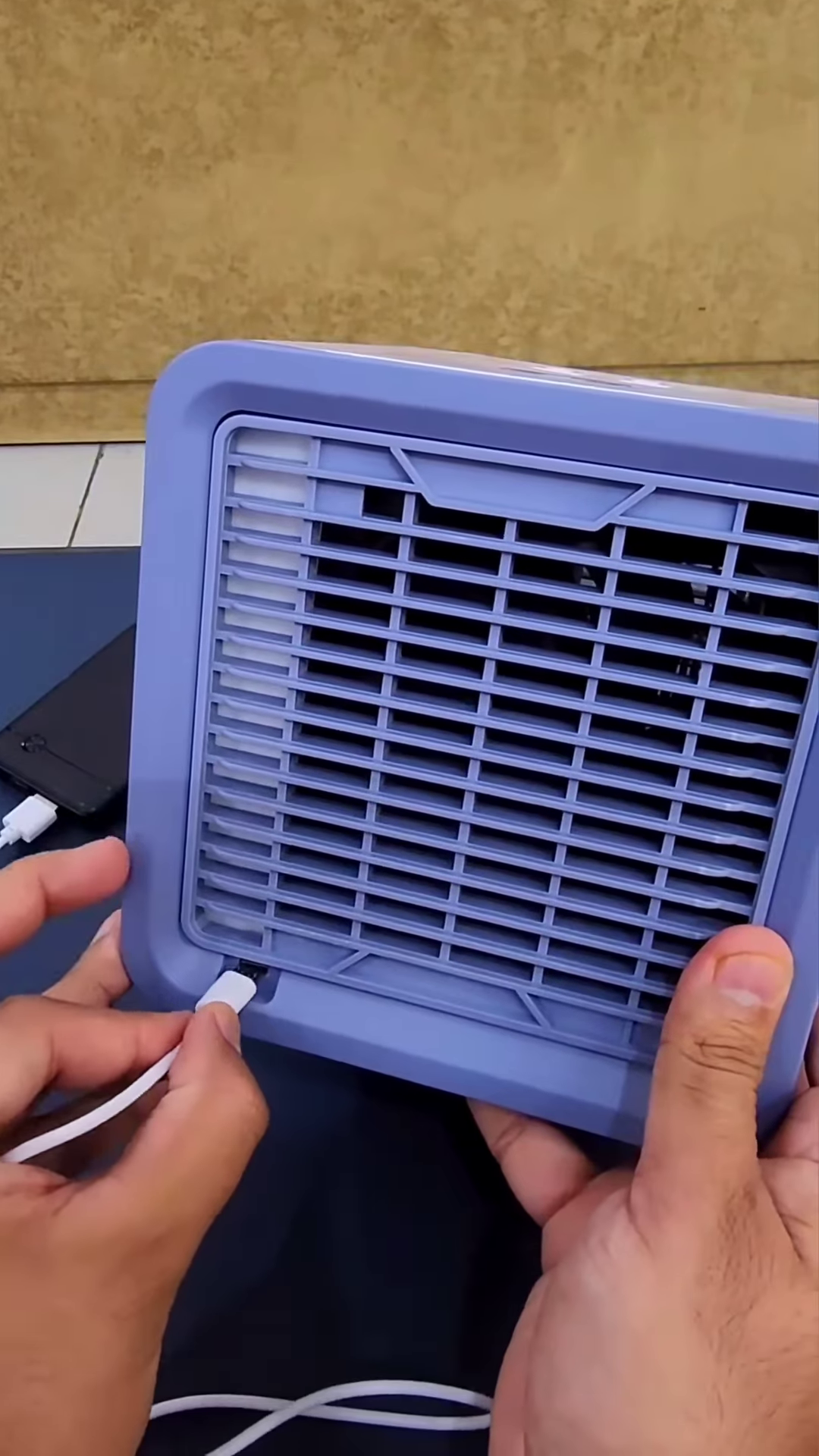 ❄️🌀 Portable Smart Mini Air Cooler – USB Powered Personal Desktop Cooling Fan with Adjustable Airflow & LED Mood Light 💡