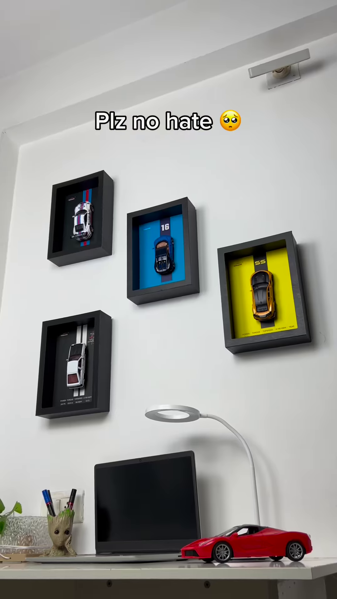 🚗🖼️ Premium Miniature Sports Car Wall Display Frame Set – Modern 3D Automotive Shadow Box Decoration for Home & Office 🏎️✨