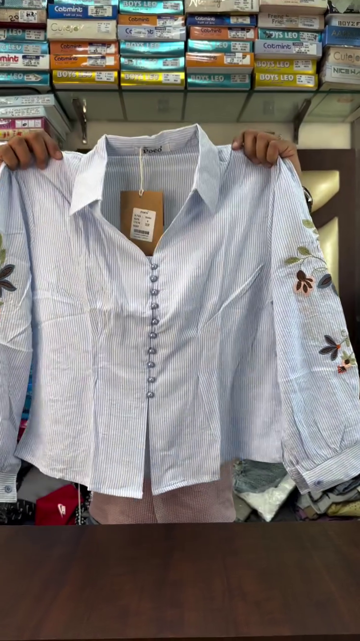 ✨ Ivory Bloom Embroidered Formal Shirt – Elegant Premium Casual Wear | Multiple Colors, Designs & Sizes XXS to XXL 💖👔
