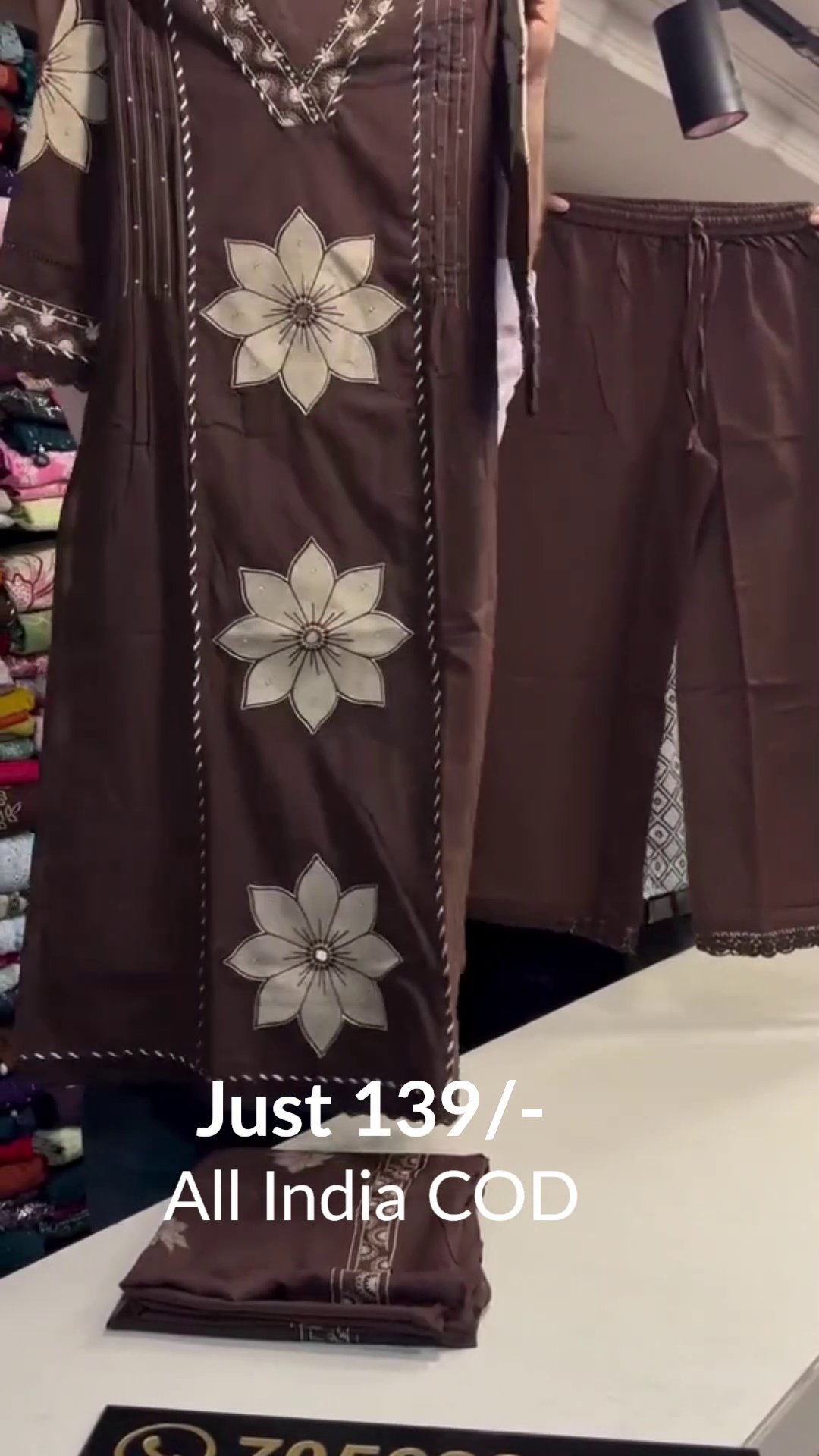 🤎 Cocoa Blossom Printed Kurti Pant Set – Elegant Everyday Ethnic Wear | Premium Comfort Collection | XXS to XXL ✨🌸