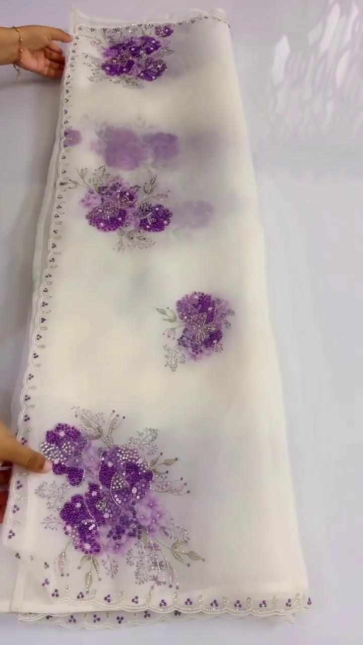 🤍💜 Lavender Floral Embroidered Garara Suit Set – Luxury Celebration Wear Collection ✨🌸