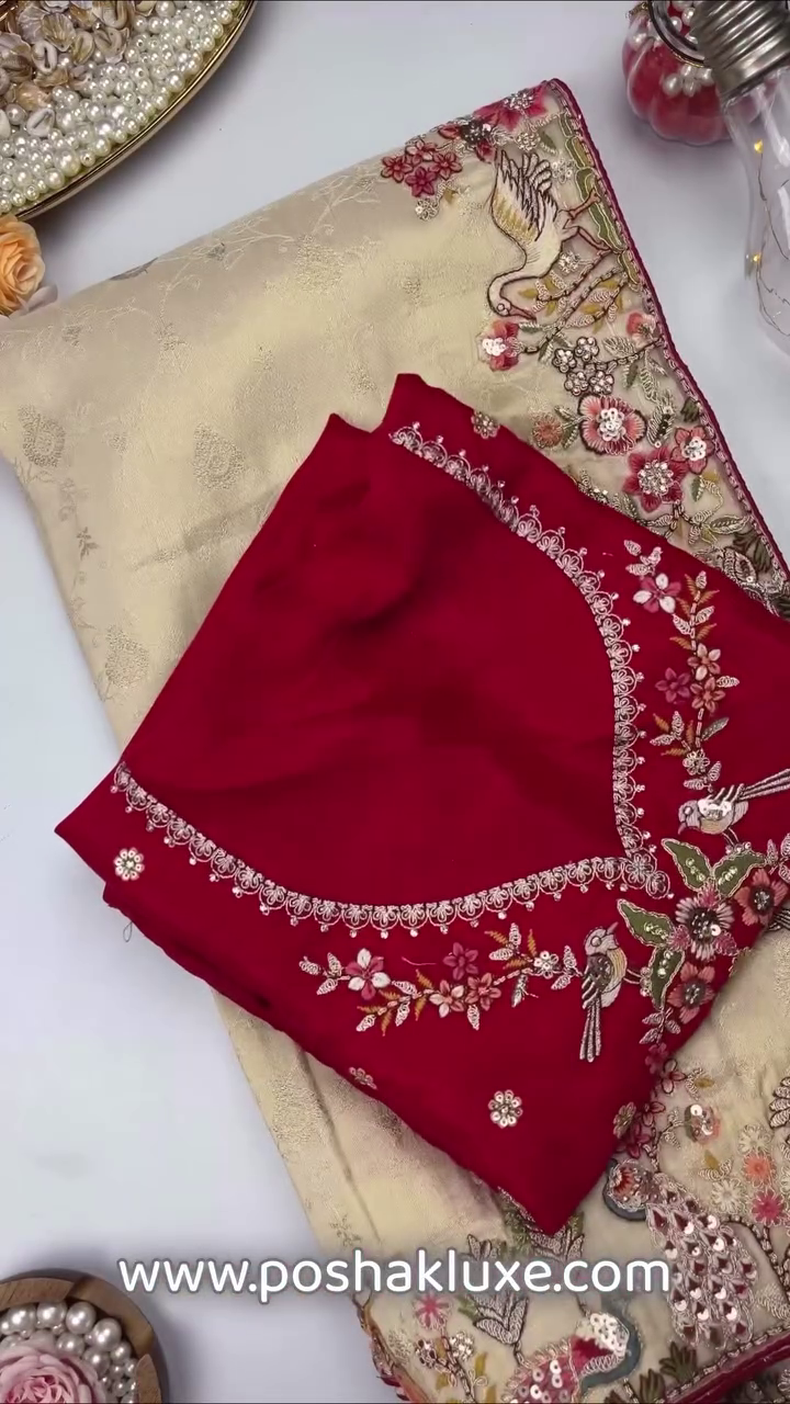 ❤️ Royal Heritage Embroidered Festive Suit – Premium Luxury Ethnic Collection ✨🌸