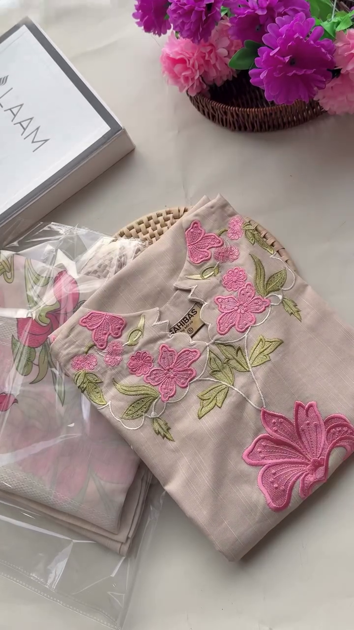 🌸 Blush Bloom Embroidered Suit Collection – Elegant Ethnic Luxury Wear ✨💕