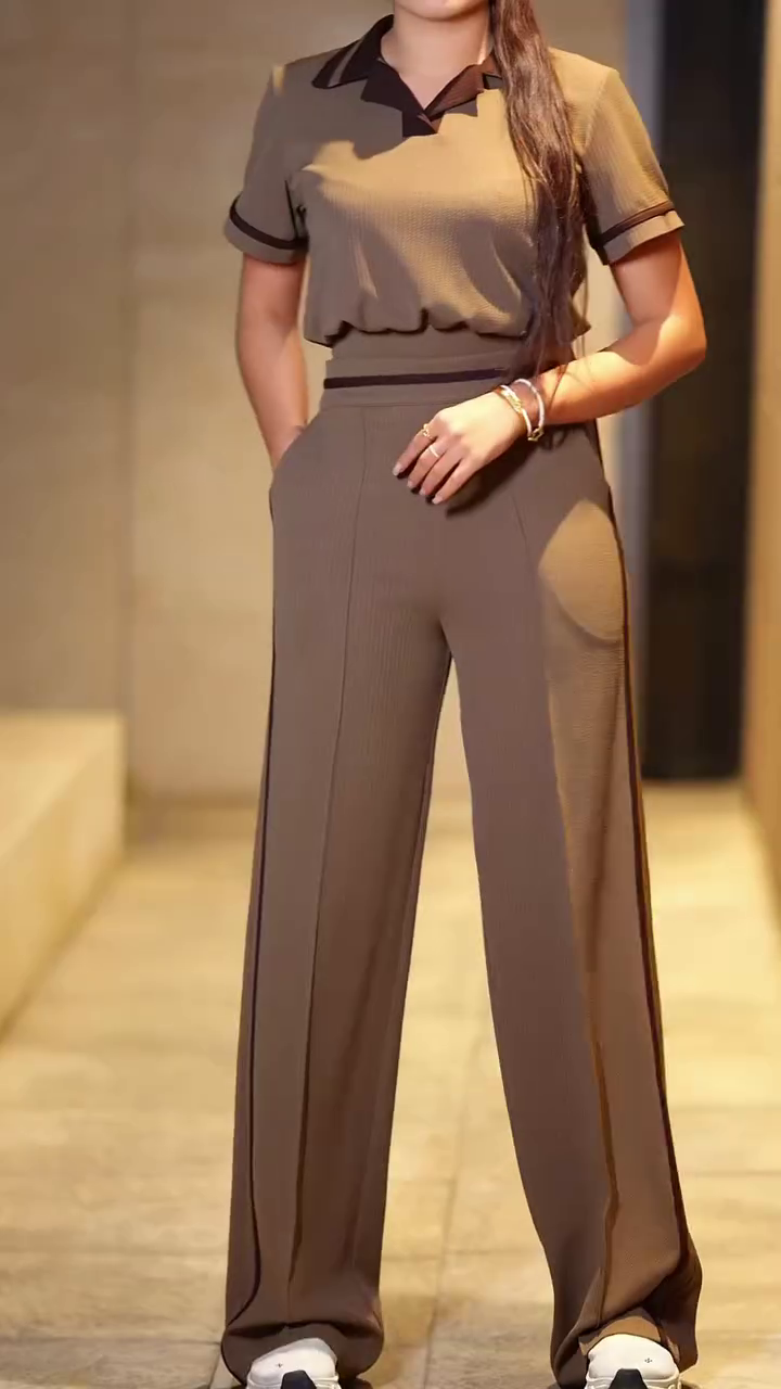 🤎 4. Luxury Coffee Brown Elegant Co-Ord Lounge Set for Women ✨👗☕