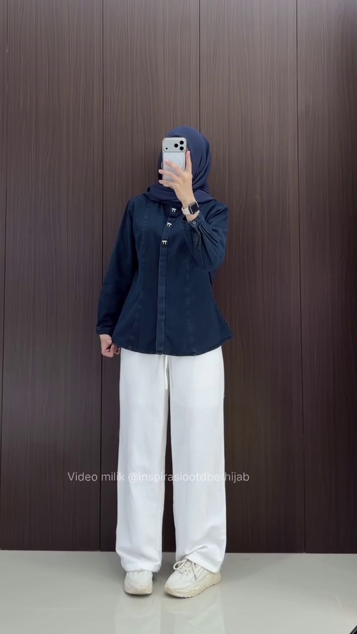 🤍 Elegant Modest Everyday Casual Shirt & Wide-Leg Trouser Outfit ✨🕊️🌸