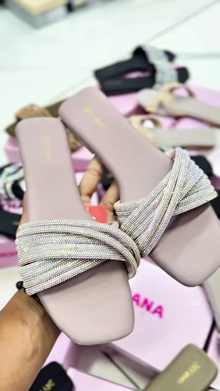 Premium Metallic Braided Strap Square Toe Comfort Flat Slide Sandals for Women ✨👡🌟💛