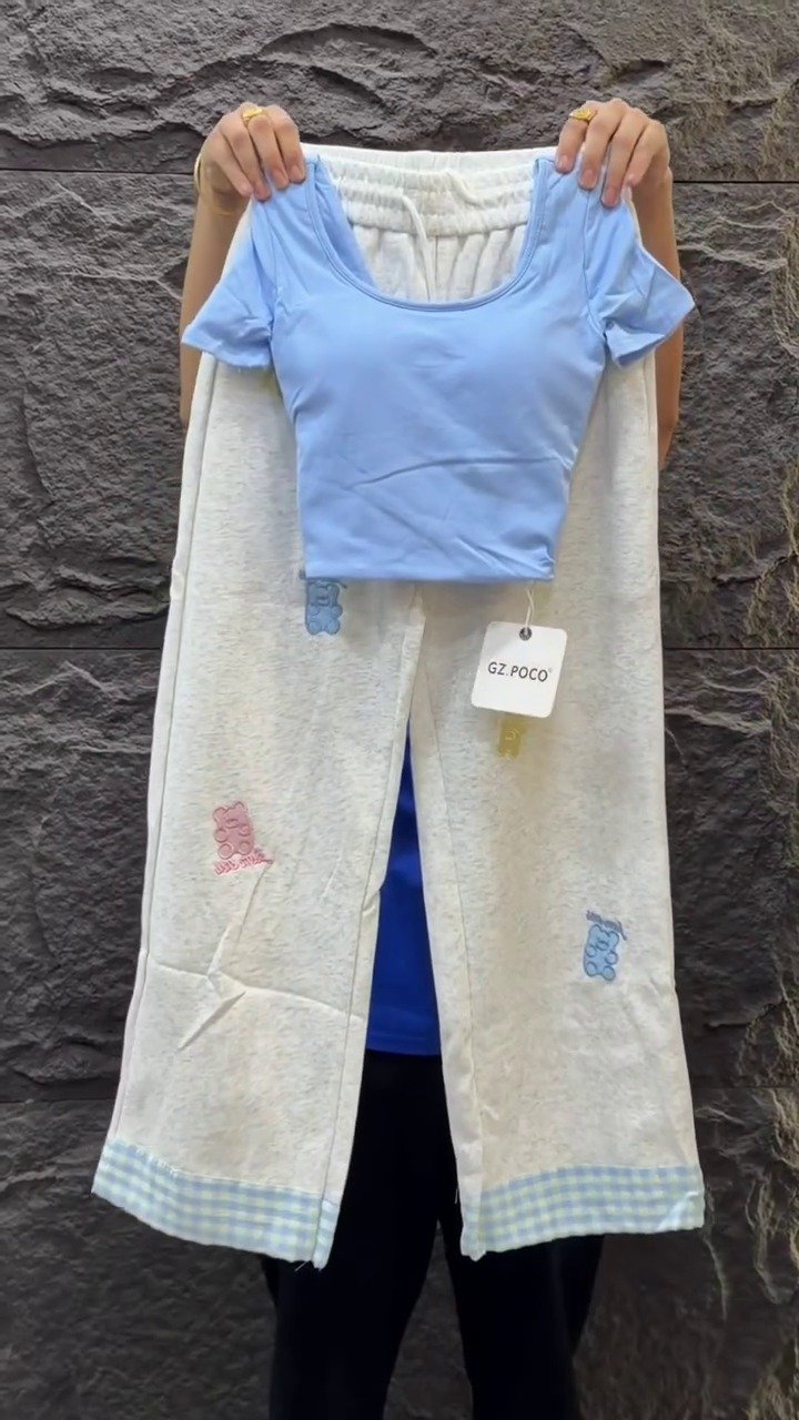 💙 Premium Sky Blue Lounge Co-Ord Set for Women ✨🌸
