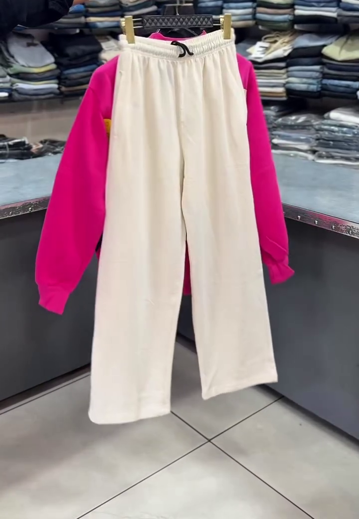 💙✨ Women's Premium Oversized Sweatshirt with Relaxed Straight-Fit Bottom Co-Ord Set | Cozy Casual Everyday Outfit