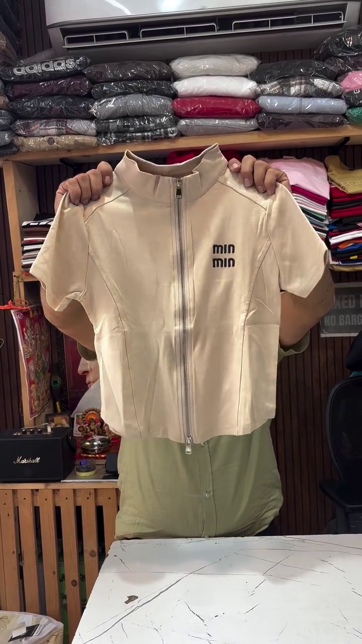 Premium Neutral Tone Zip Front Mock Neck Casual Top & Wide Leg Cargo Pants Co-Ord Set 🤎🤍✨