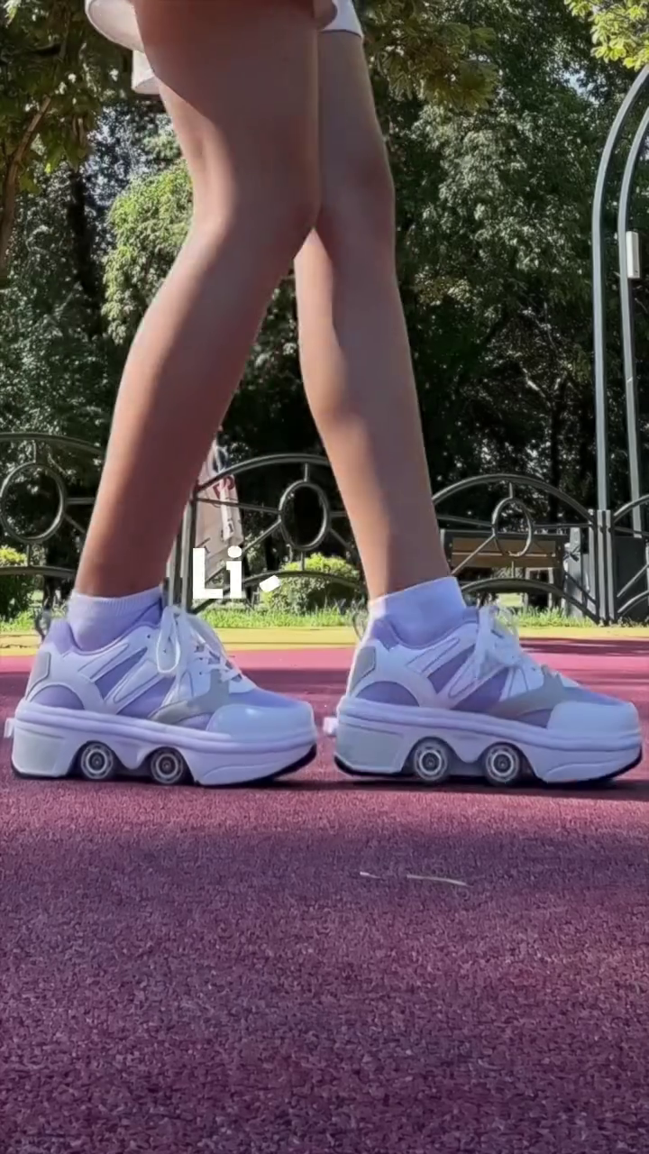 🛼✨ Premium White Convertible Roller Sneakers for Kids & Teens ✨🛼