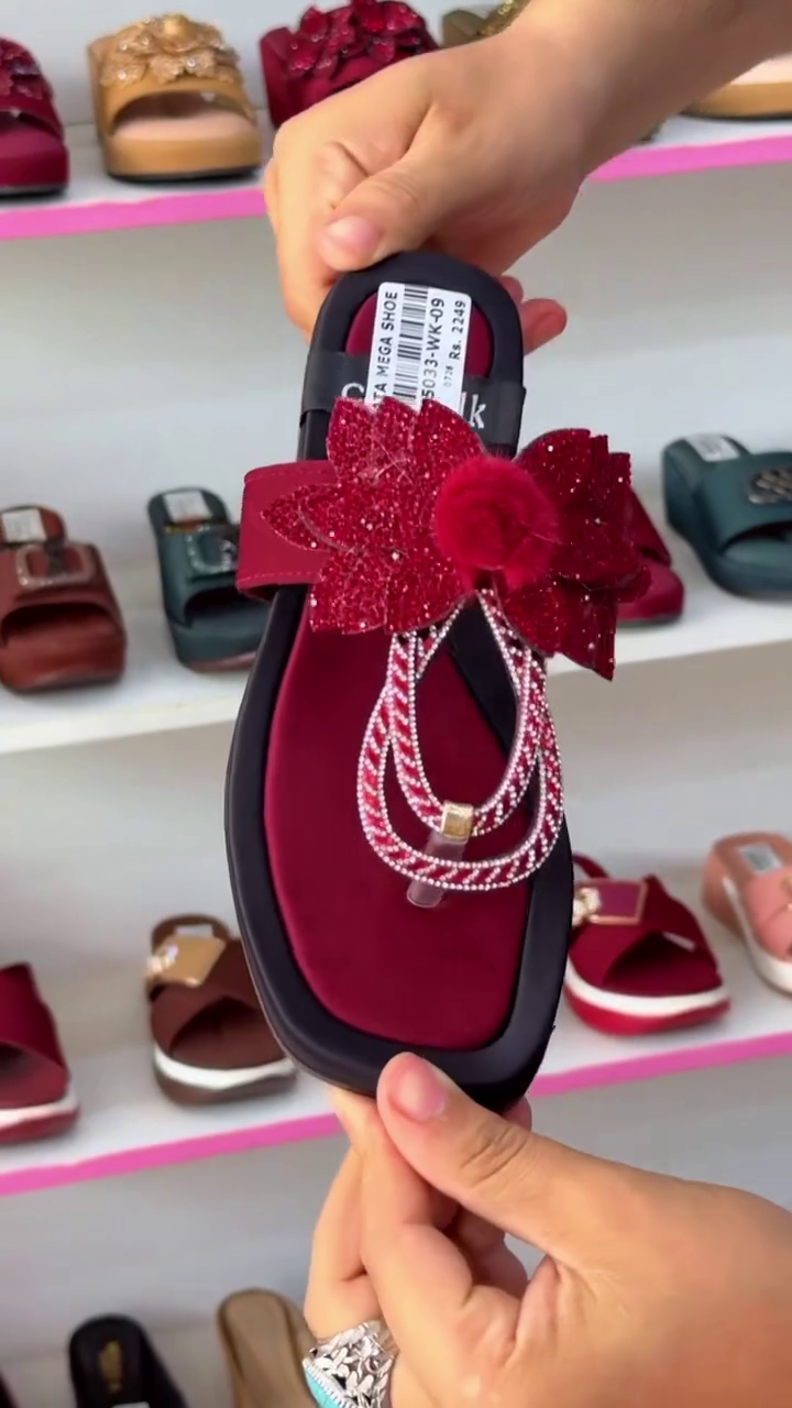 🌺✨ 2. Premium Floral Embellished Comfort Toe Ring Sandals for Women ✨🌺