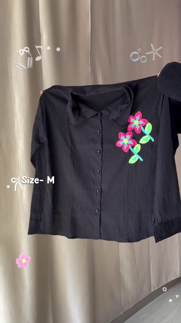 💚🌼 Premium Floral Print Full Sleeve Casual Button Down Shirt for Women 🌼💚