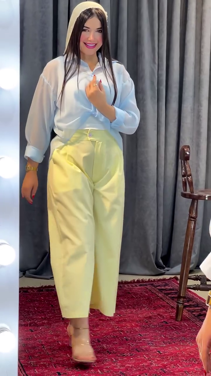 Elegant Modest Wide-Leg Co-Ord Shirt & Trouser Set for Women – Premium Everyday Chic Outfit ✨💙