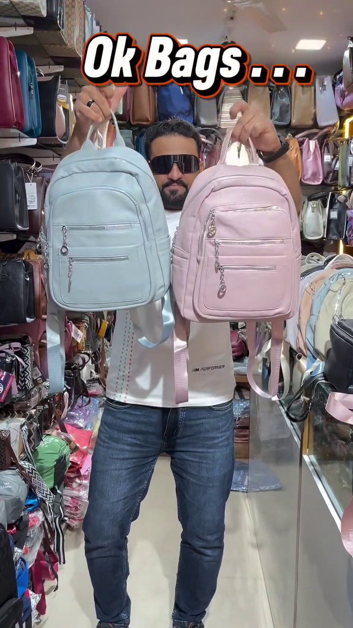 🎒 Premium Multi-Pocket Soft Touch Casual Backpack for Women & Girls | Lightweight Travel Daypack | Stylish Everyday College Office Fashion Backpack ✨🤍💙