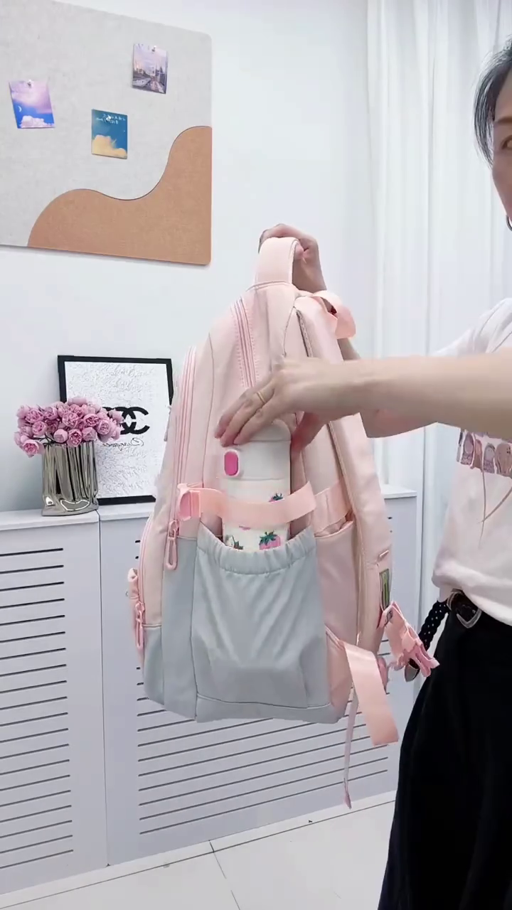 🎒🌸  Premium Cute Aesthetic Multi-Pocket Travel & College Backpack for Girls 🎒🌸