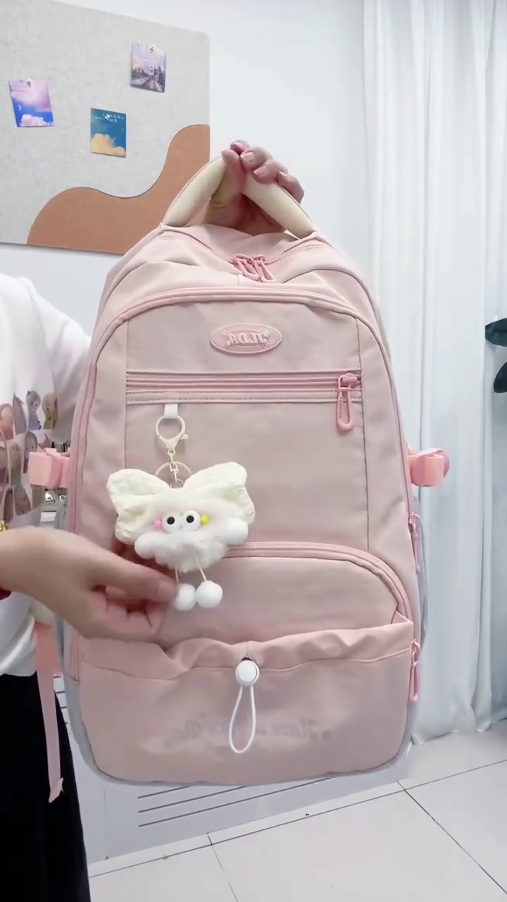 🎒🌸  Premium Cute Aesthetic Multi-Pocket Travel & College Backpack for Girls 🎒🌸