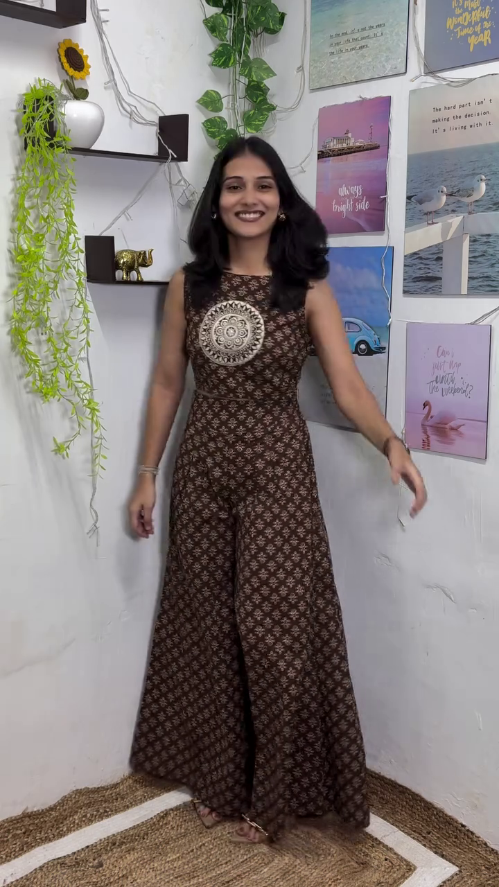 ❤️ Premium Printed Sleeveless Crop Top & Palazzo Pants Co-Ord Set – Elegant Women's Casual & Vacation Wear ❤️