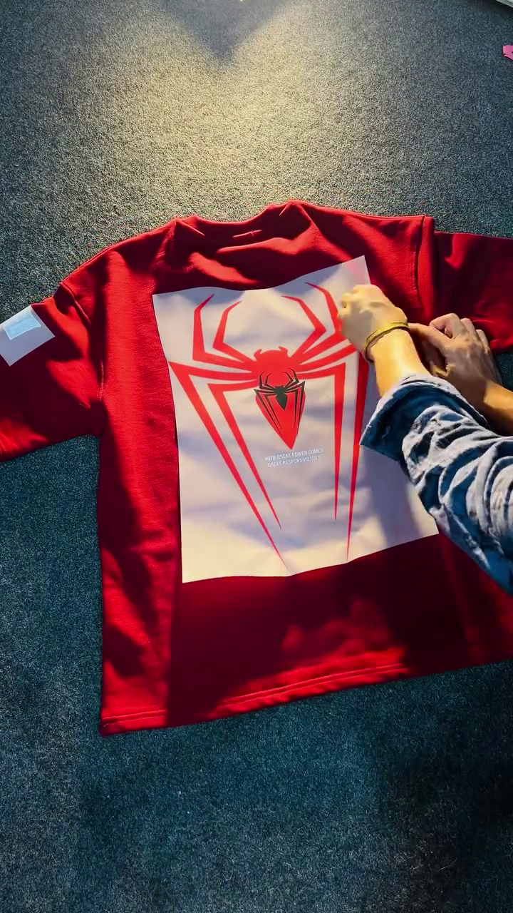 🕷️ Premium Spider Graphic Oversized Red Sweatshirt for Men & Women | Casual Unisex Full Sleeve Streetwear Sweatshirt | Trendy Winter Fashion Pullover