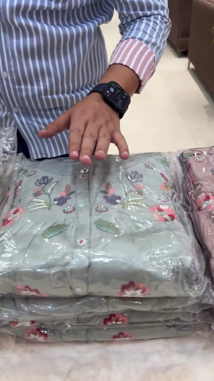 🌸🦋 Luxury Botanical Embroidered Longline Ethnic Kurta Set for Women | Premium Floral & Butterfly Embellished Button-Front Outfit with Elegant Flowing Silhouette 🦋🌸