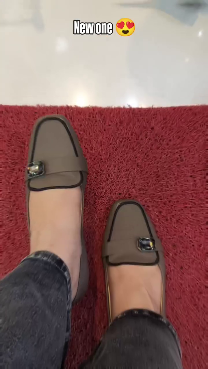 👠 Premium Elegant Matte Finish Slip-On Loafers for Women with Decorative Crystal Buckle | Soft Comfort Everyday Flats