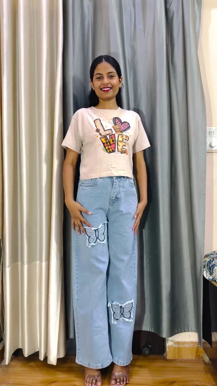 👖 Premium Women's Wide-Leg Denim Jeans Collection with Trendy Embroidered & Statement Patch Designs | Everyday Fashion Denim