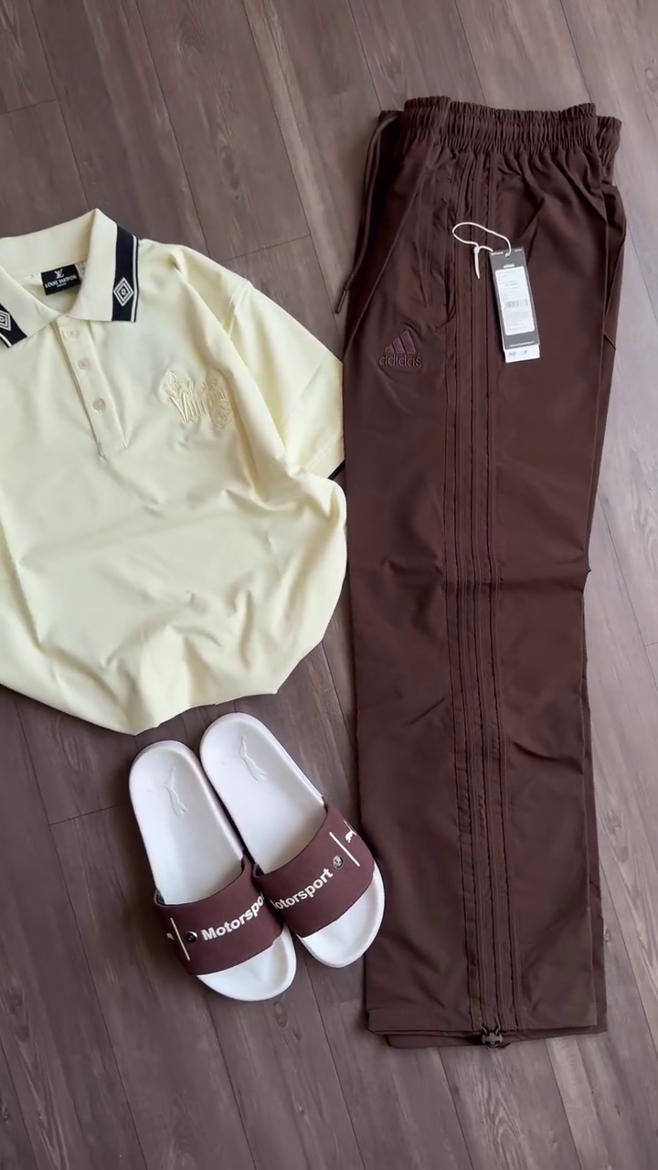 👕 Premium Classic Polo T-Shirt & Relaxed Fit Track Pants Co-Ord Set for Men | Smart Casual Everyday Outfit