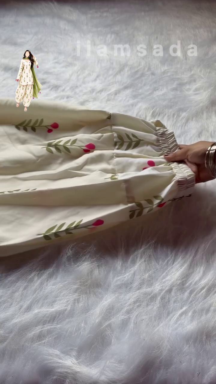 🌸 Premium Women's Floral Printed Straight Kurta with Matching Pants & Dupatta Set | Elegant Ethnic Cotton Blend Suit | Soft, Comfortable & Stylish Traditional Wear 💚🤍✨