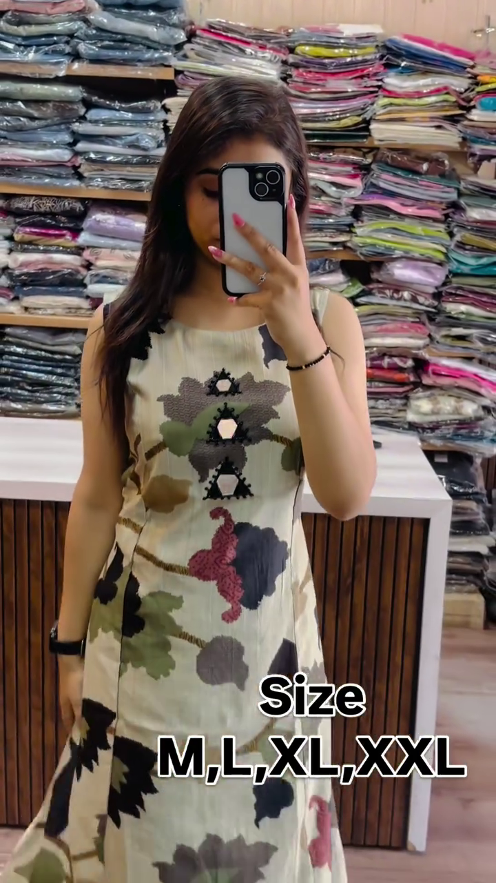 🌺 Premium Floral Printed Sleeveless Maxi Dress for Women | Elegant Casual Summer Long Dress with Flowing Fit 👗✨