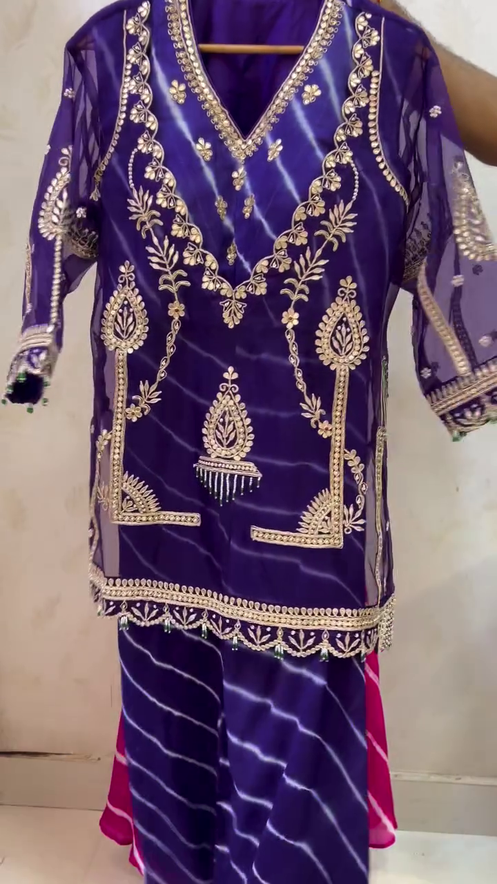 💜✨ Premium Royal Purple Heavy Embroidered Kurta with Palazzo & Sheer Sleeves Ethnic Co-Ord Set | Elegant Wedding, Festive & Party Wear Outfit for Women 👑🌸