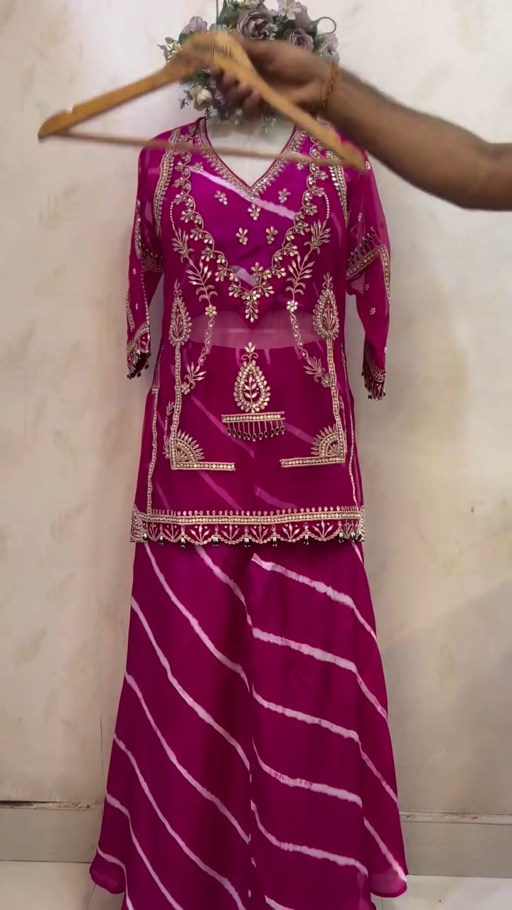 💜✨ Premium Royal Purple Heavy Embroidered Kurta with Palazzo & Sheer Sleeves Ethnic Co-Ord Set | Elegant Wedding, Festive & Party Wear Outfit for Women 👑🌸