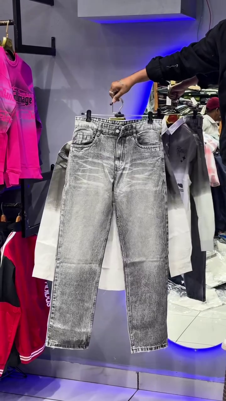 Casual Shirt With Dark Wash Straight Fit Denim Jeans Two Piece Western Outfit Set