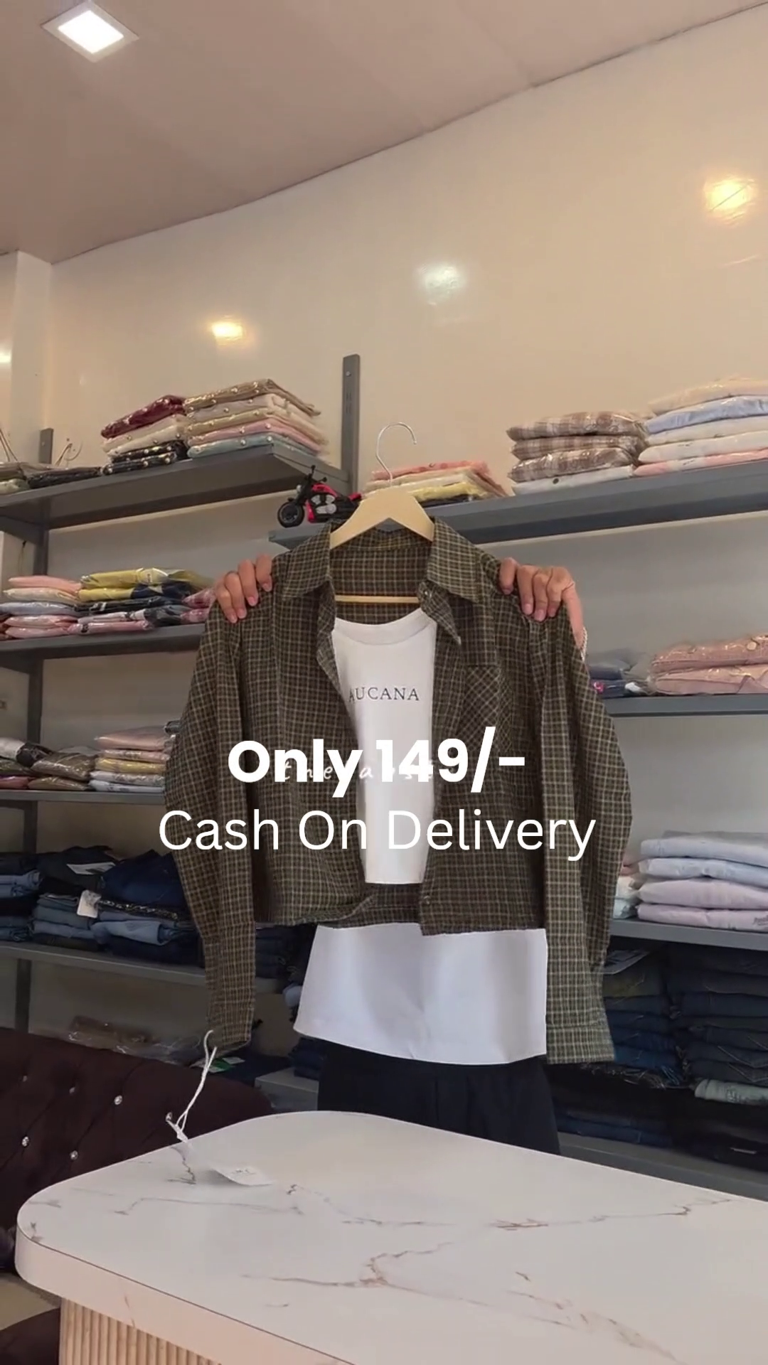 Olive-Green and Brown Plaid Long-Sleeve Casual Button-Down Shirt Layered Over White Tee 🤎🌲👕✨