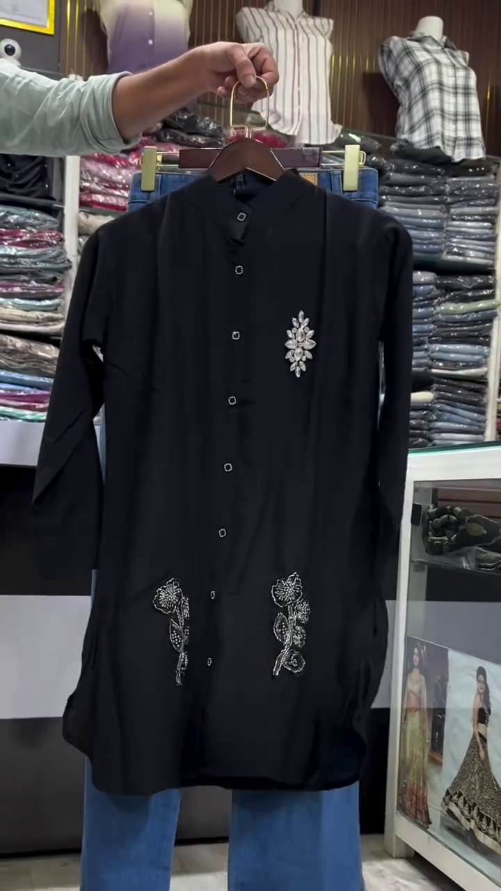 Soft Lilac Long-Sleeve Button-Down Shirt With Mirrored Patch Appliques Paired With Dark Trousers 💜🪞✨