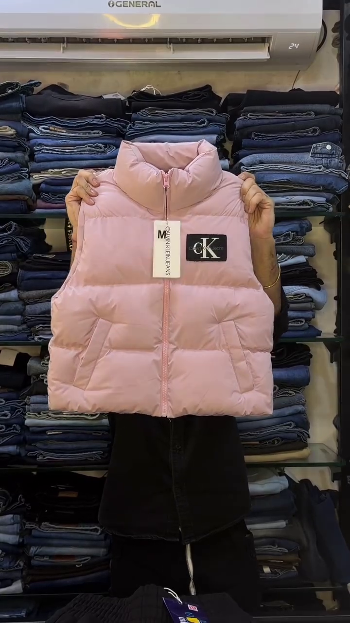 Classic Black Hoodie Paired With Pastel-Pink Puffer Vest And Black Trousers 🖤🩷🧥✨